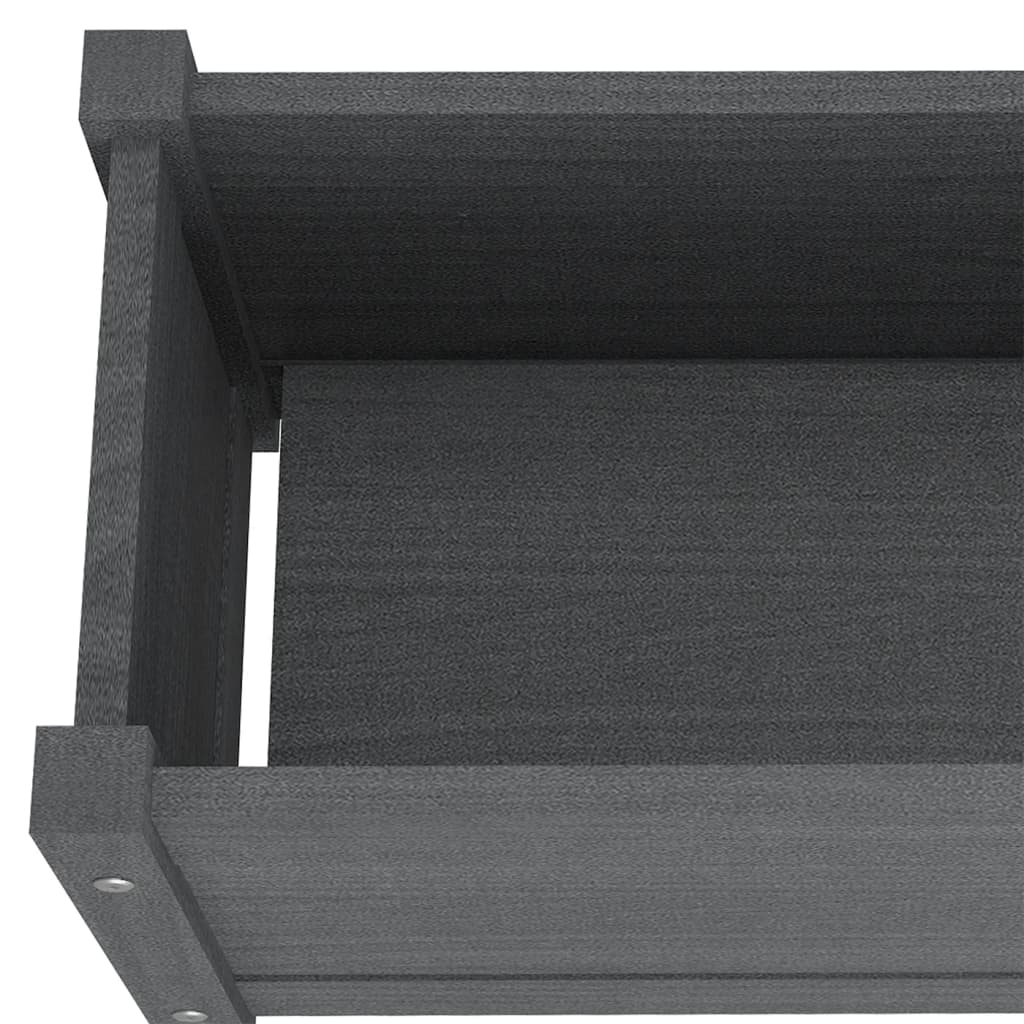Puutarhan kukkalaatikko harmaa 60x31x31 cm täysi mänty - Sisustajankoti.fi