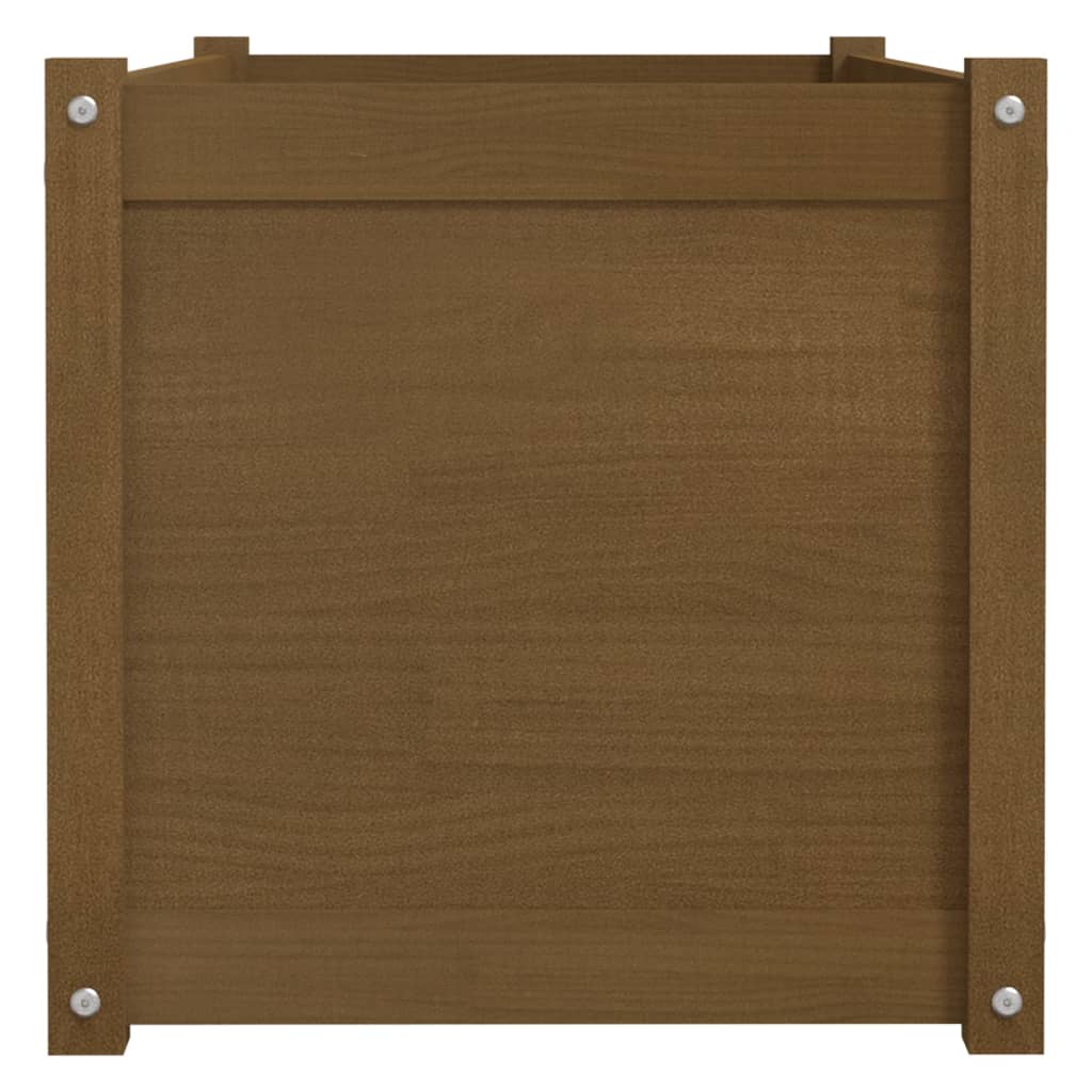 Puutarhan kukkalaatikot 2 kpl hunajanruskea 100x50x50 cm mänty - Sisustajankoti.fi