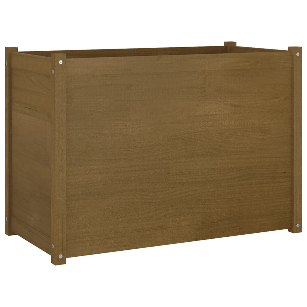 Puutarhan kukkalaatikko hunajanruskea 100x50x70 cm täysi mänty - Sisustajankoti.fi