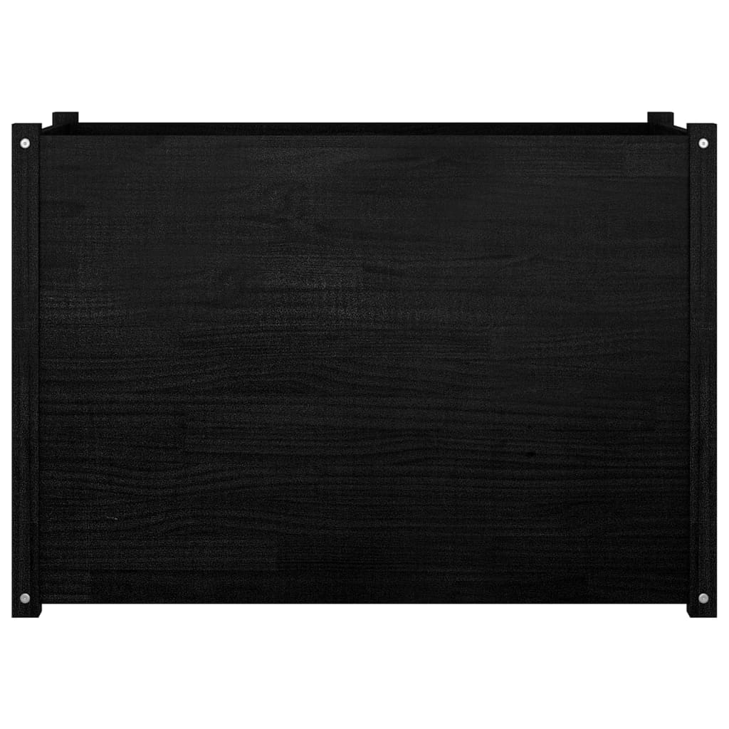 Puutarhan kukkalaatikko musta 100x50x70 cm täysi mänty - Sisustajankoti.fi