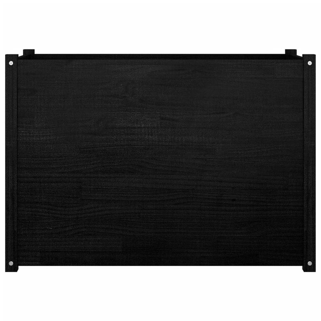 Puutarhan kukkalaatikko musta 100x50x70 cm täysi mänty - Sisustajankoti.fi
