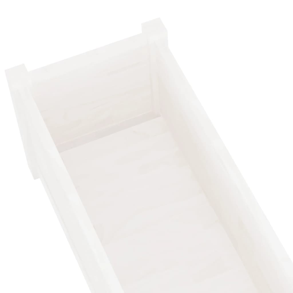 Puutarhan kukkalaatikot 2 kpl valkoinen 200x31x31cm täysi mänty - Sisustajankoti.fi