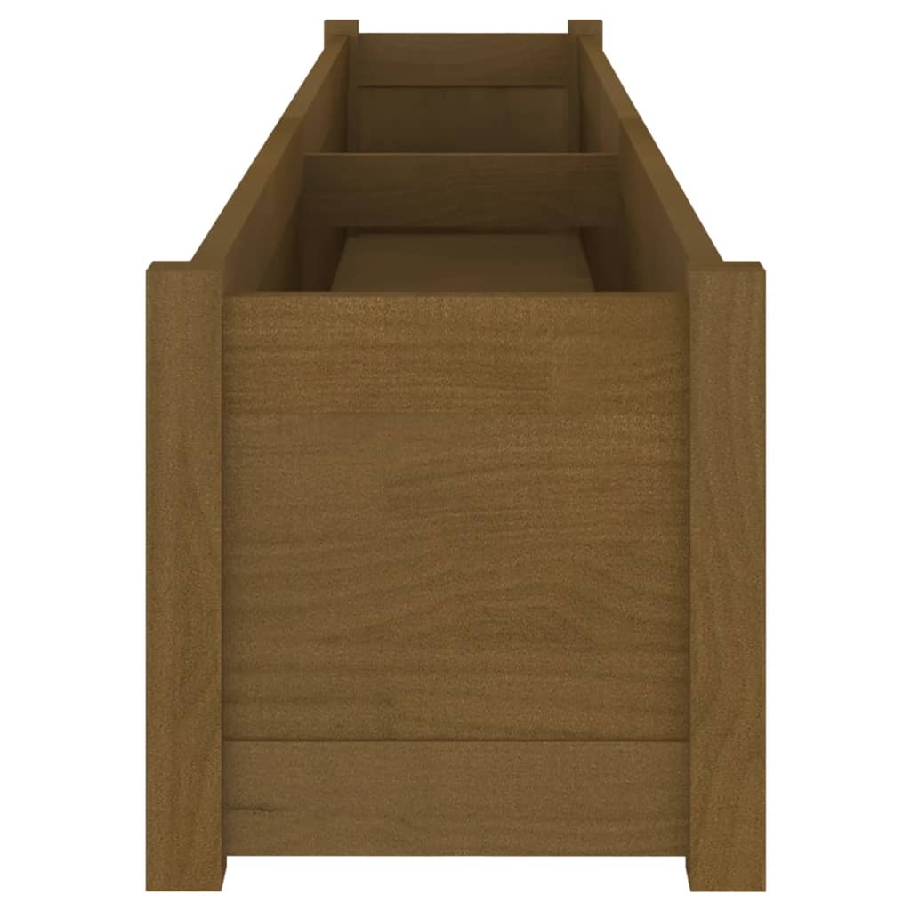 Puutarhan kukkalaatikot 2 kpl hunajanruskea 200x31x31 cm mänty - Sisustajankoti.fi