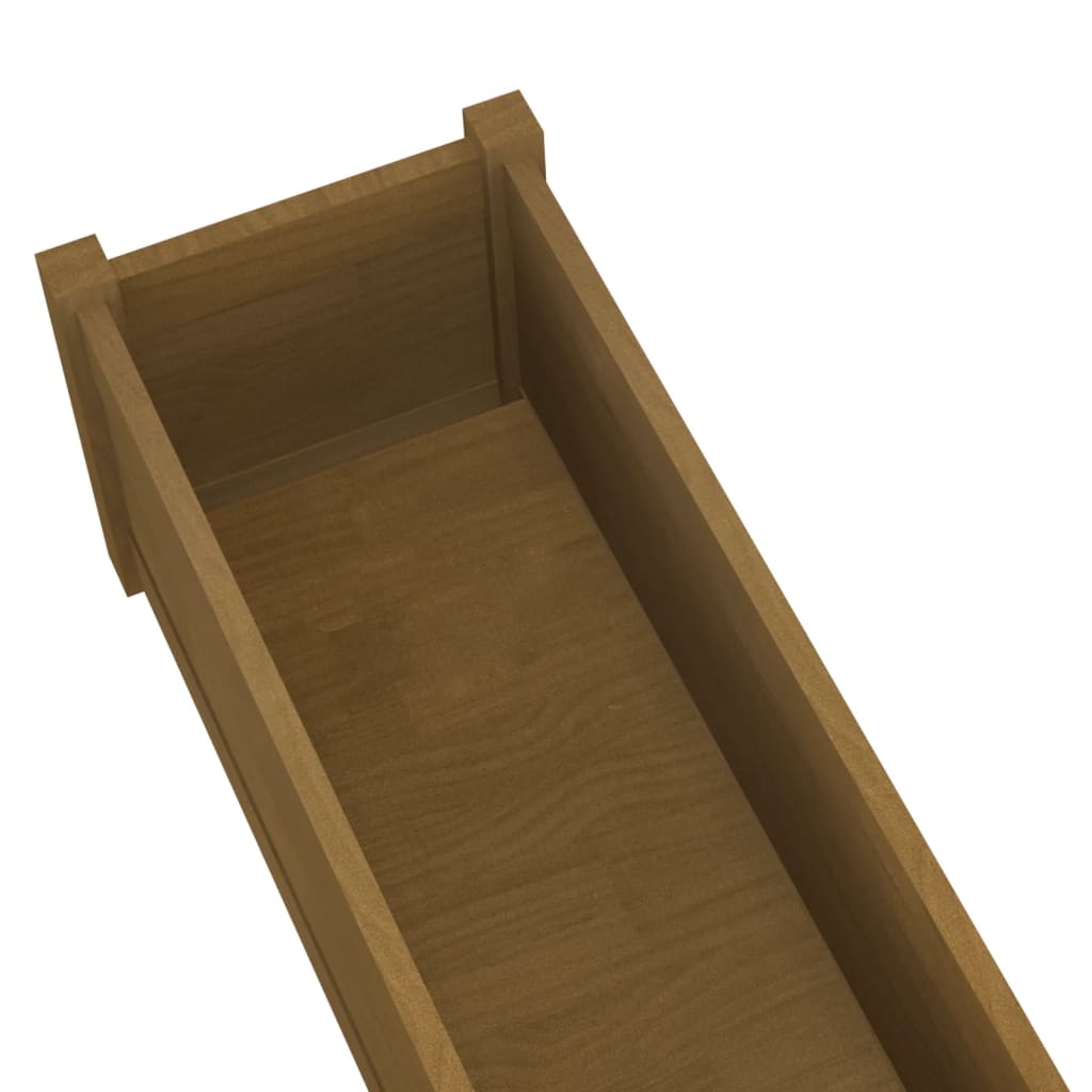 Puutarhan kukkalaatikot 2 kpl hunajanruskea 200x31x31 cm mänty - Sisustajankoti.fi