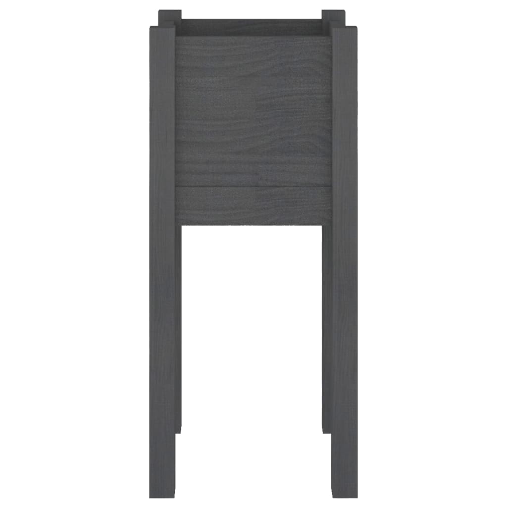 Puutarhan kukkalaatikot 2 kpl harmaa 31x31x70 cm täysi mänty - Sisustajankoti.fi
