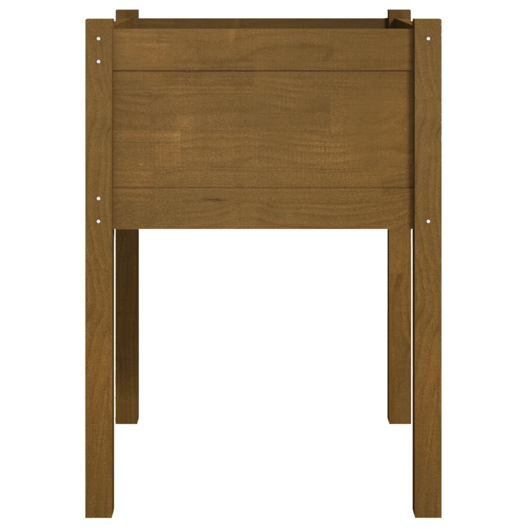 Puutarhan kukkalaatikko hunajanruskea 50x50x70 cm täysi mänty - Sisustajankoti.fi