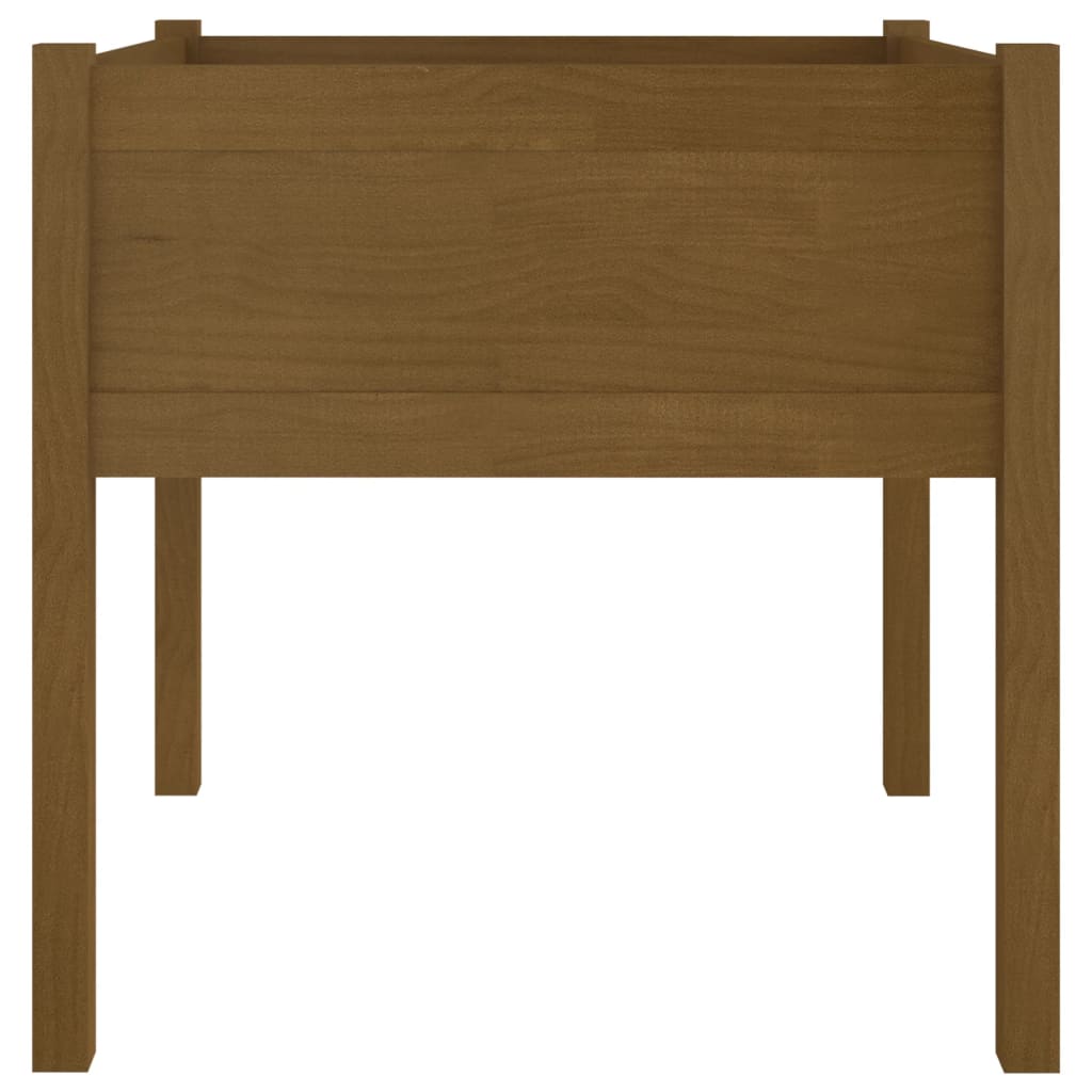Puutarhan kukkalaatikko hunajanruskea 70x70x70 cm täysi mänty - Sisustajankoti.fi