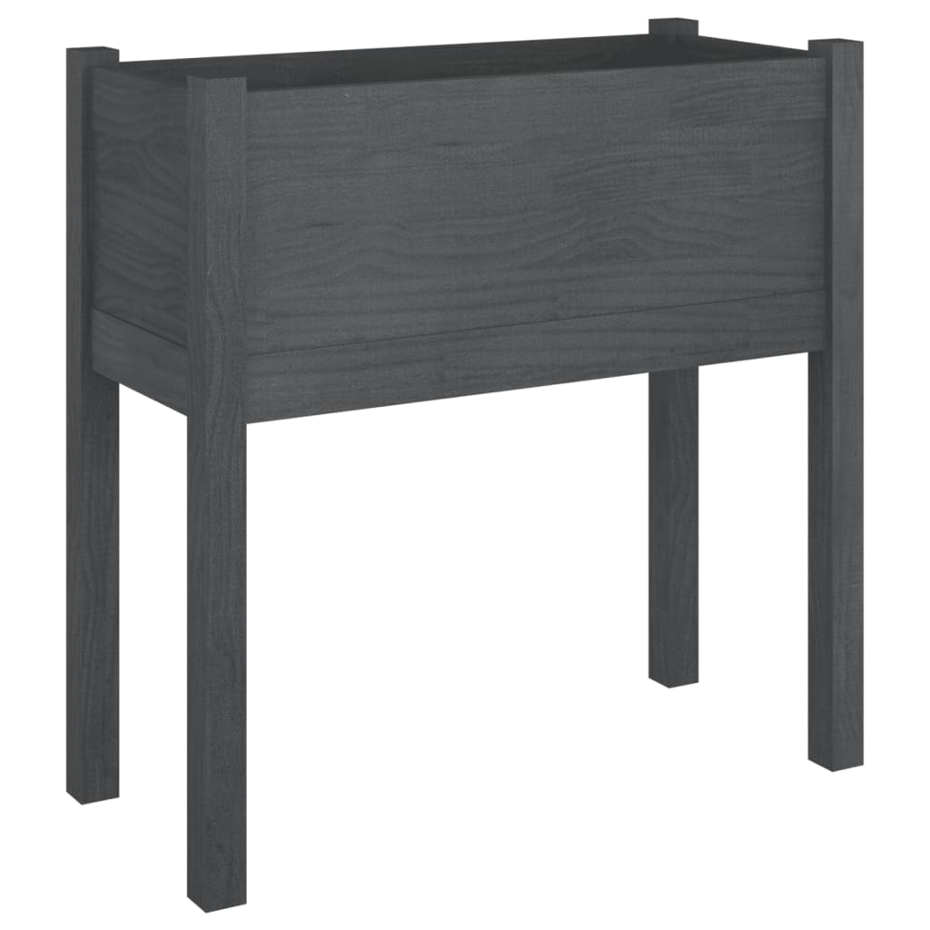 Puutarhan kukkalaatikot 2 kpl harmaa 70x31x70cm täysi mänty - Sisustajankoti.fi