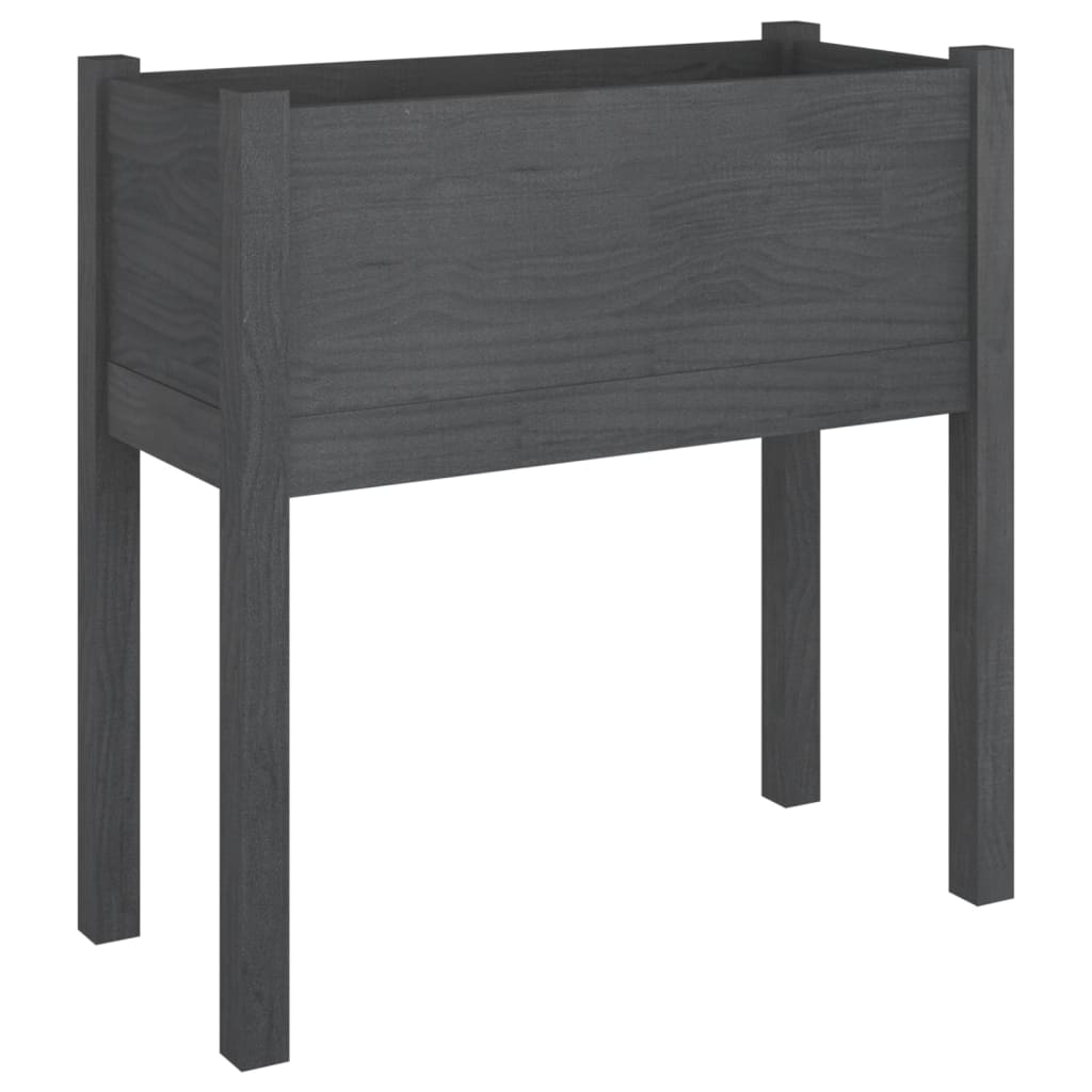 Puutarhan kukkalaatikot 2 kpl harmaa 70x31x70cm täysi mänty - Sisustajankoti.fi