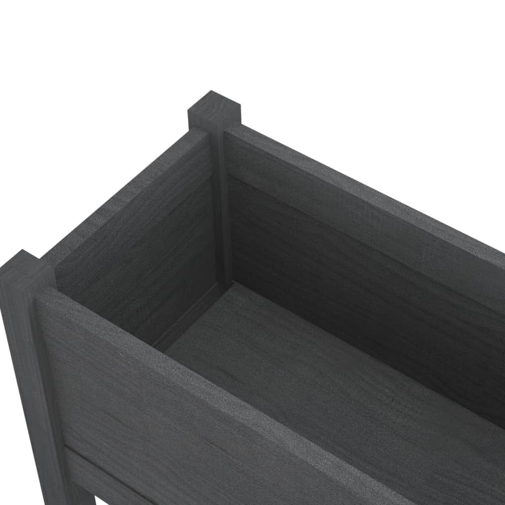 Puutarhan kukkalaatikot 2 kpl harmaa 70x31x70cm täysi mänty - Sisustajankoti.fi