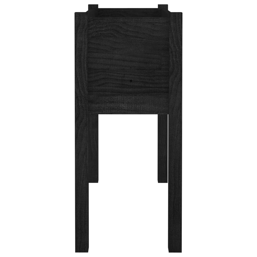 Puutarhan kukkalaatikko musta 70x31x70cm täysi mänty - Sisustajankoti.fi