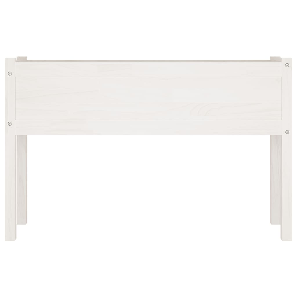 Puutarhan kukkalaatikot 2 kpl valkoinen 110x31x70cm täysi mänty - Sisustajankoti.fi