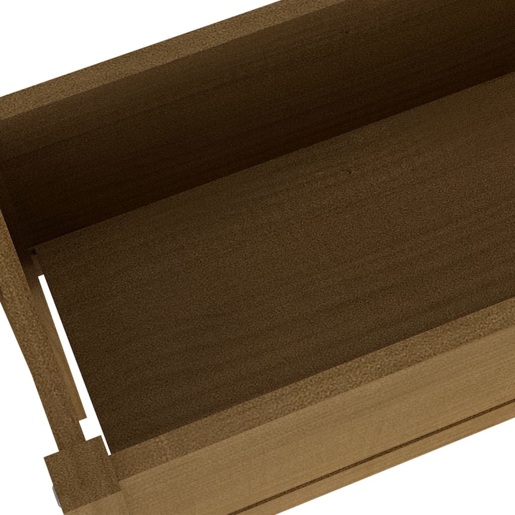 Puutarhan kukkalaatikot 2 kpl hunajanruskea 110x31x70 cm mänty - Sisustajankoti.fi