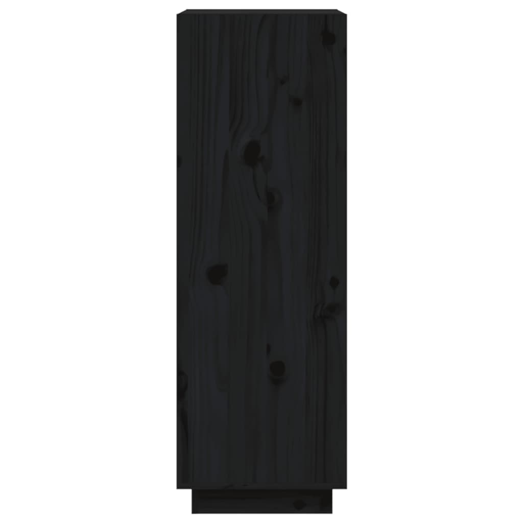 Kirjahylly/tilanjakaja musta 60x35x103 cm täysi mänty - Sisustajankoti.fi