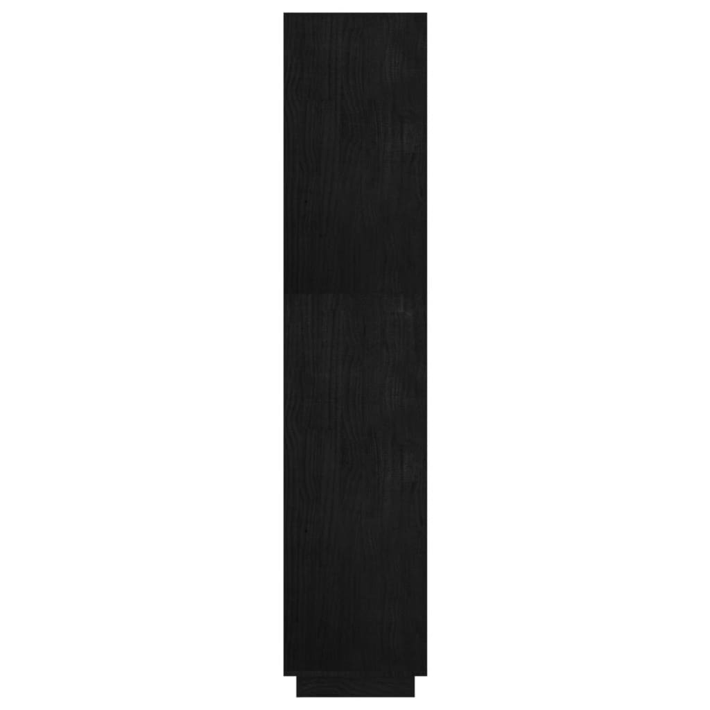 Kirjahylly/tilanjakaja musta 60x35x167 cm täysi mänty - Sisustajankoti.fi