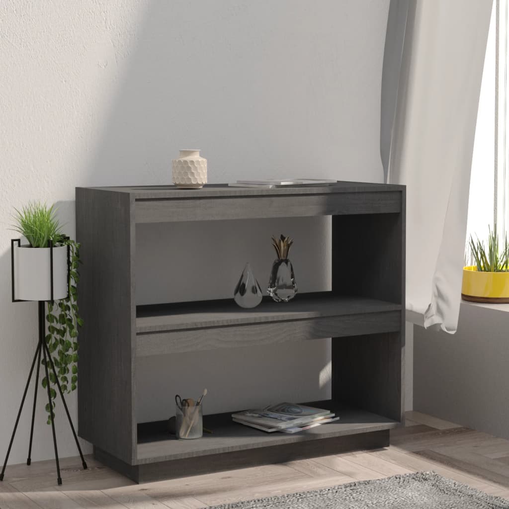 Kirjahylly harmaa 80x35x71 cm täysi mänty - Sisustajankoti.fi