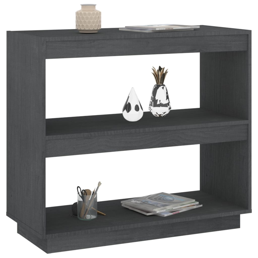 Kirjahylly harmaa 80x35x71 cm täysi mänty - Sisustajankoti.fi