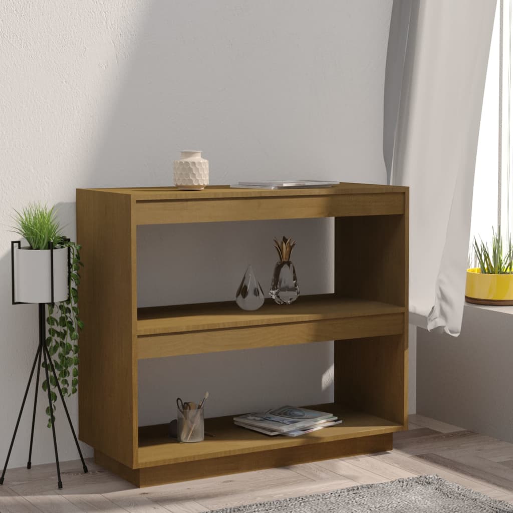 Kirjahylly hunajanruskea 80x35x71 cm täysi mänty - Sisustajankoti.fi