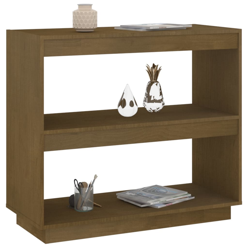 Kirjahylly hunajanruskea 80x35x71 cm täysi mänty - Sisustajankoti.fi