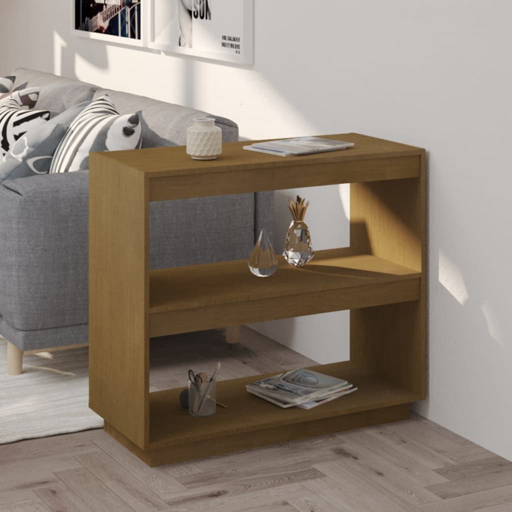 Kirjahylly hunajanruskea 80x35x71 cm täysi mänty - Sisustajankoti.fi