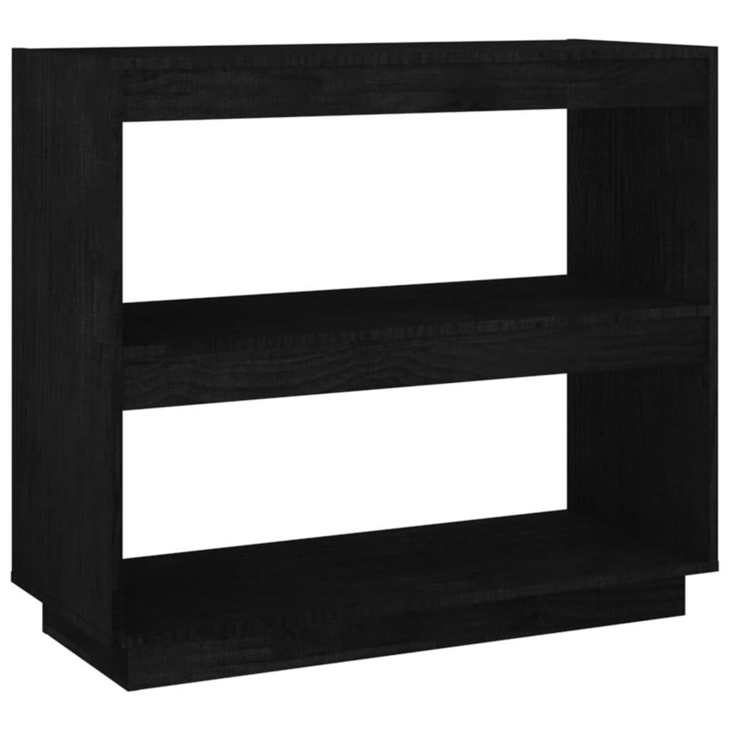 Kirjahylly musta 80x35x71 cm täysi mänty - Sisustajankoti.fi