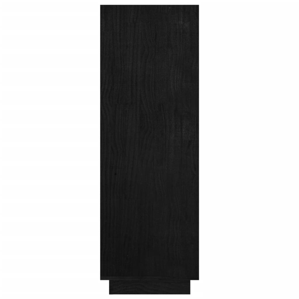 Kirjahylly/tilanjakaja musta 80x35x103 cm täysi mänty - Sisustajankoti.fi