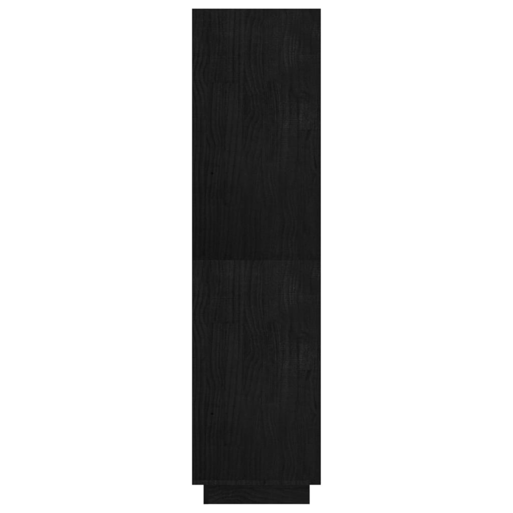 Kirjahylly/tilanjakaja musta 80x35x135 cm täysi mänty - Sisustajankoti.fi