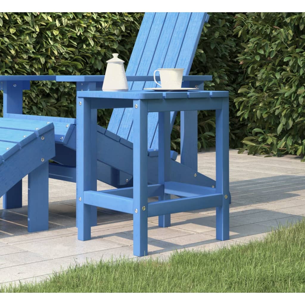 Adirondack puutarhapöytä vedensininen 38x38x46 cm HDPE - Sisustajankoti.fi