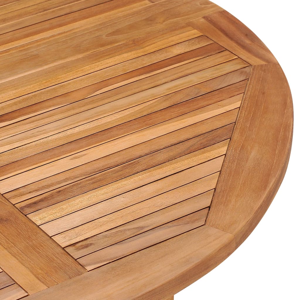Kokoontaittuva puutarhan ruokapöytä Ø110x75 cm täysi tiikki - Sisustajankoti.fi