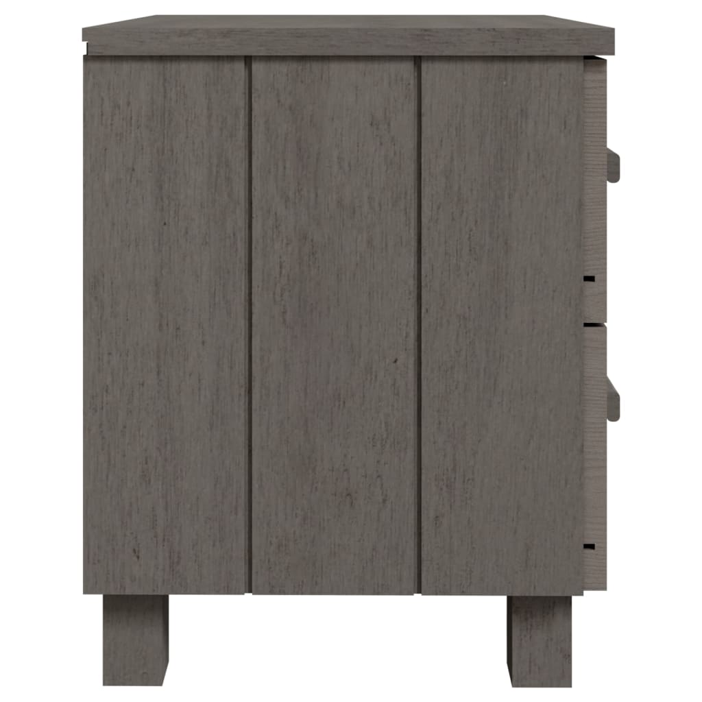 Yöpöydät 2 kpl vaaleanharmaa 40x35x44,5 cm täysi mänty - Sisustajankoti.fi