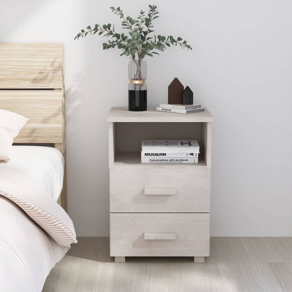 Yöpöytä valkoinen 40x35x62 täysi mänty - Sisustajankoti.fi