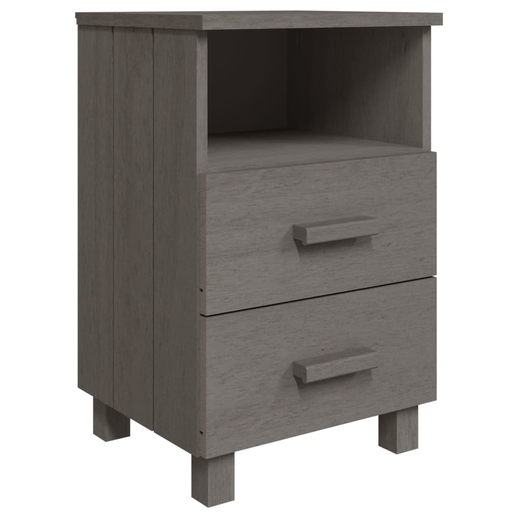 Yöpöytä vaaleanharmaa 40x35x62 täysi mänty - Sisustajankoti.fi