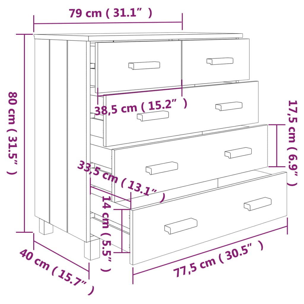 Senkki hunajanruskea 79x40x80 cm täysi mänty - Sisustajankoti.fi