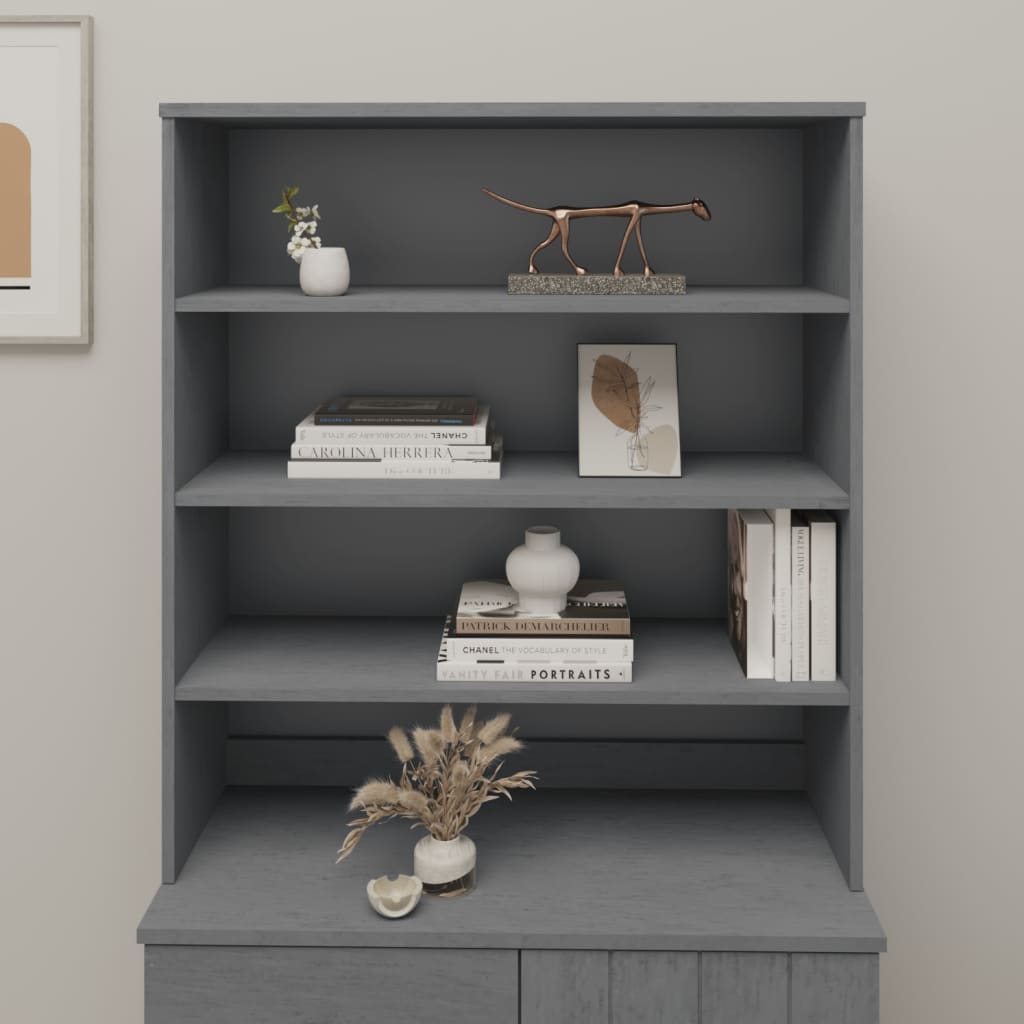 Yläosa senkille tummanharmaa 90x30x100 cm täysi mänty - Sisustajankoti.fi