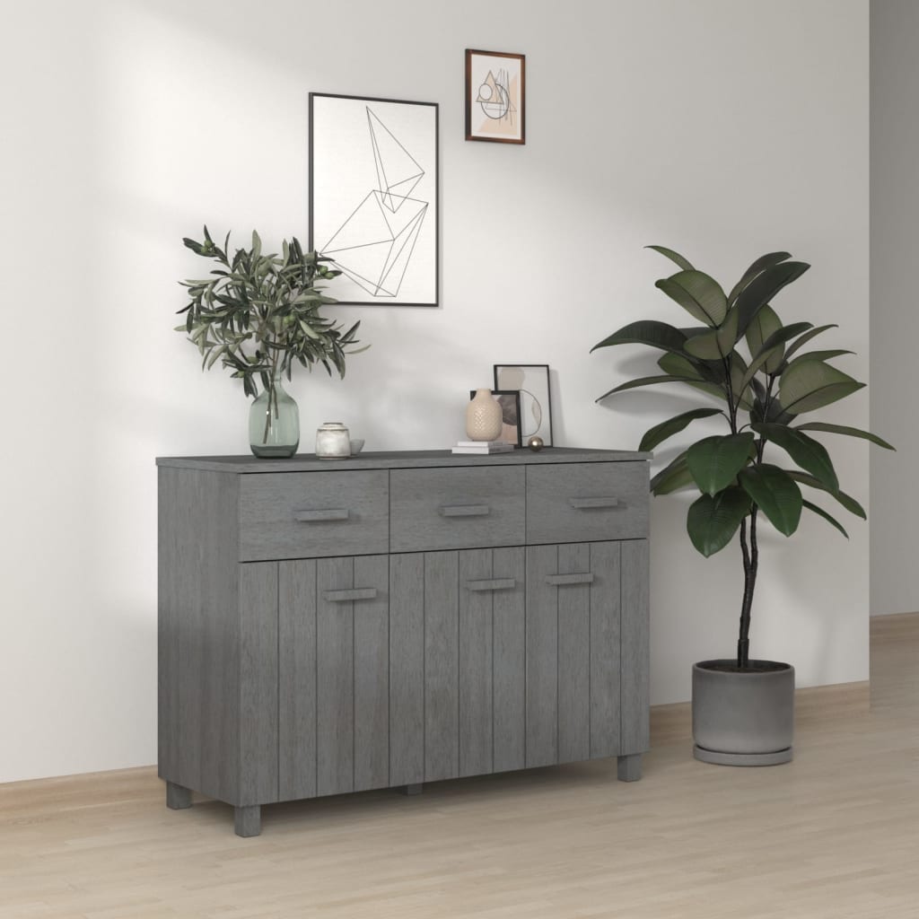Senkki tummanharmaa 113x40x80 cm täysi mänty - Sisustajankoti.fi