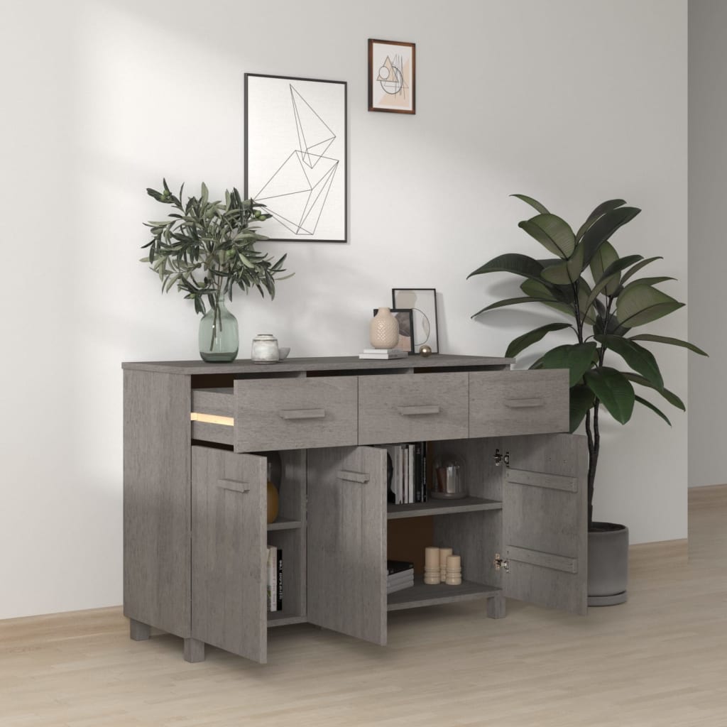 Senkki vaaleanharmaa 113x40x80 cm täysi mänty - Sisustajankoti.fi