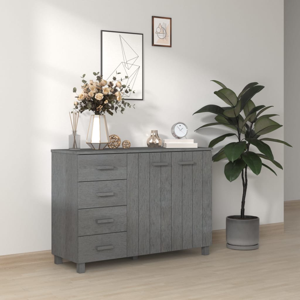 Senkki tummanharmaa 113x40x80 cm täysi mänty - Sisustajankoti.fi
