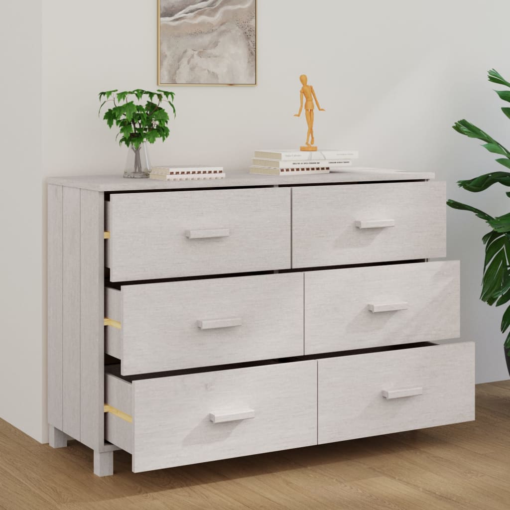 Senkki valkoinen 113x40x80 cm täysi mänty - Sisustajankoti.fi