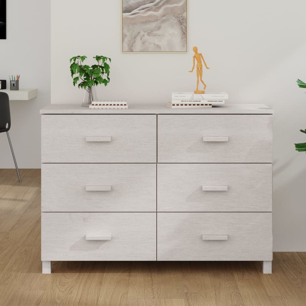 Senkki valkoinen 113x40x80 cm täysi mänty - Sisustajankoti.fi