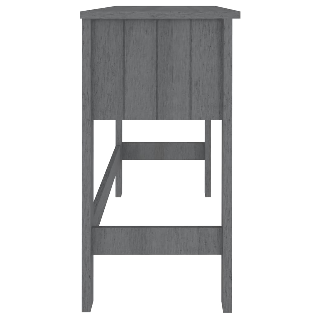 Pöytä HAMAR tummanharmaa 110x40x75 cm täysi mänty - Sisustajankoti.fi