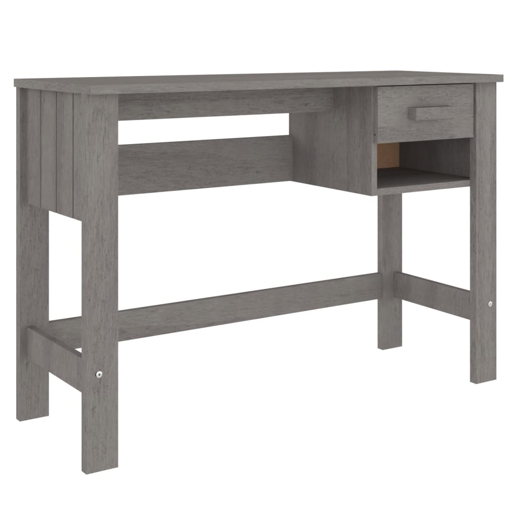 Pöytä HAMAR vaaleanharmaa 110x40x75 cm täysi mänty - Sisustajankoti.fi