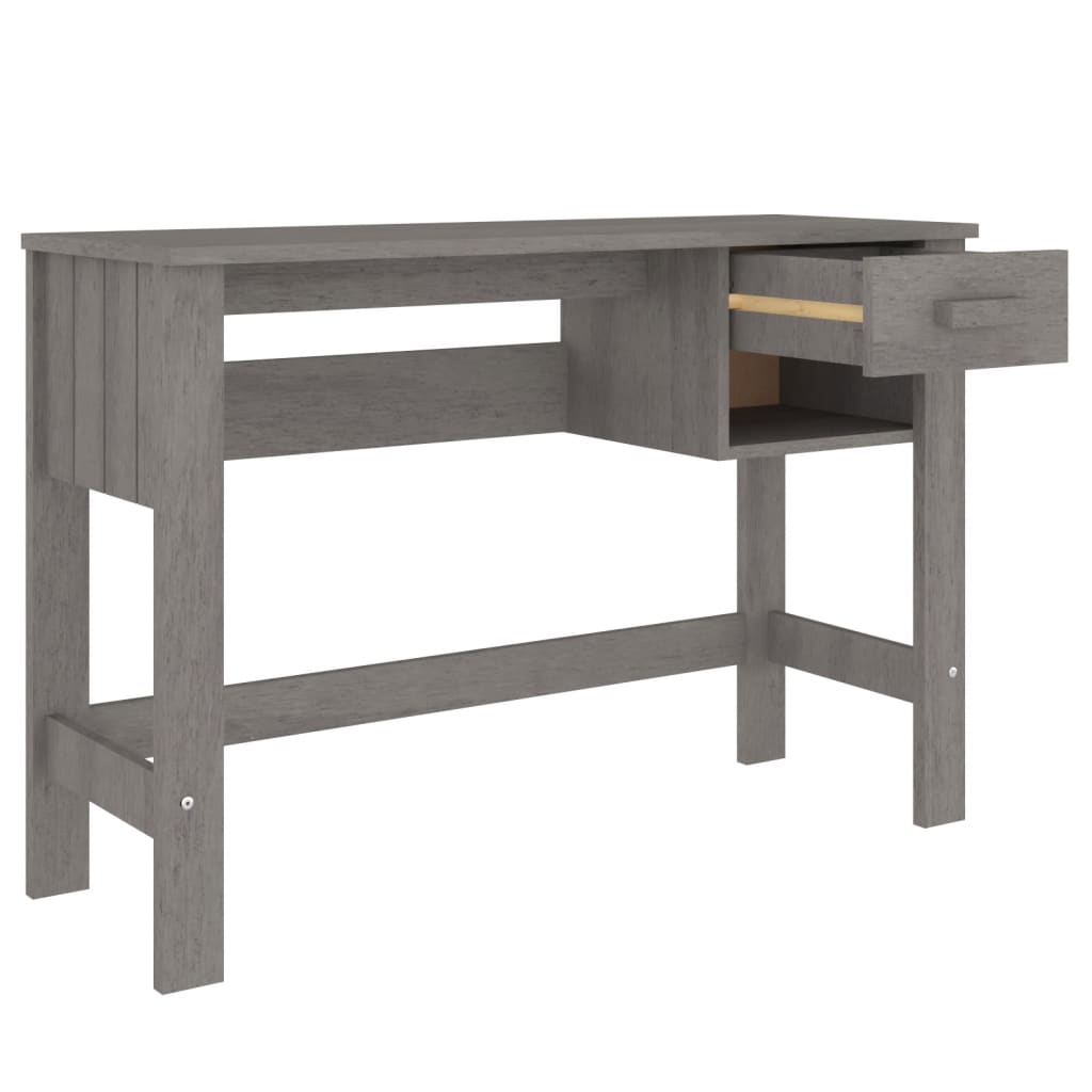 Pöytä HAMAR vaaleanharmaa 110x40x75 cm täysi mänty - Sisustajankoti.fi