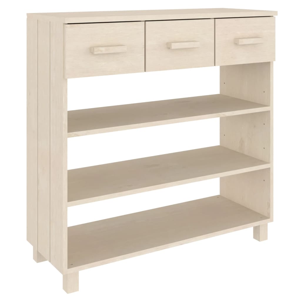 Konsolipöytä hunajanruskea 90x35x90 cm täysi mänty - Sisustajankoti.fi