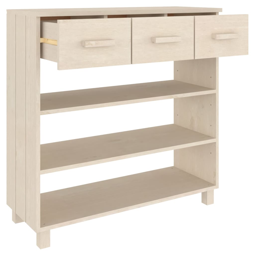 Konsolipöytä hunajanruskea 90x35x90 cm täysi mänty - Sisustajankoti.fi