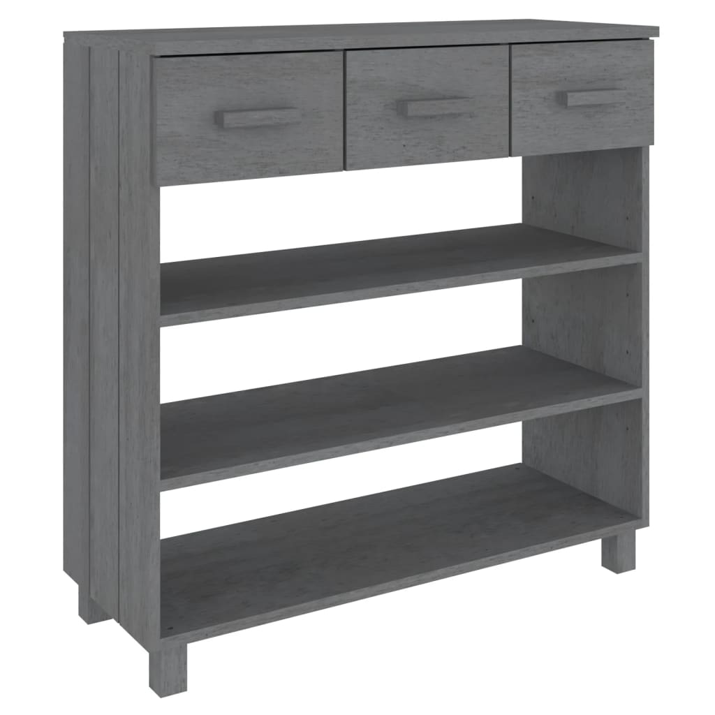 Konsolipöytä HAMAR tummanharmaa 90x35x90 cm täysi mänty - Sisustajankoti.fi