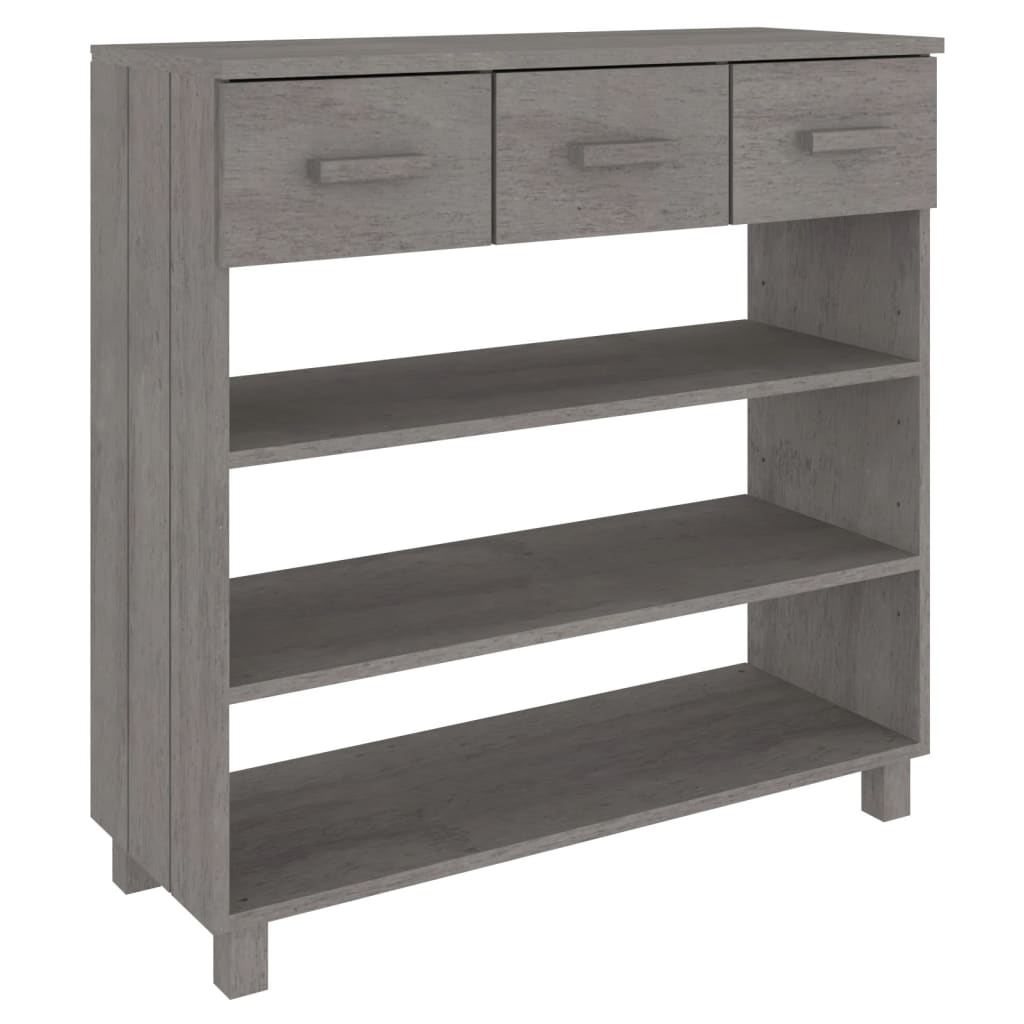Konsolipöytä HAMAR vaaleanharmaa 90x35x90 cm täysi mänty - Sisustajankoti.fi
