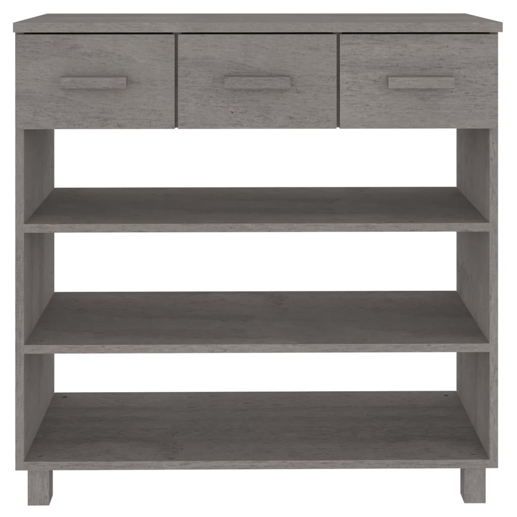 Konsolipöytä HAMAR vaaleanharmaa 90x35x90 cm täysi mänty - Sisustajankoti.fi