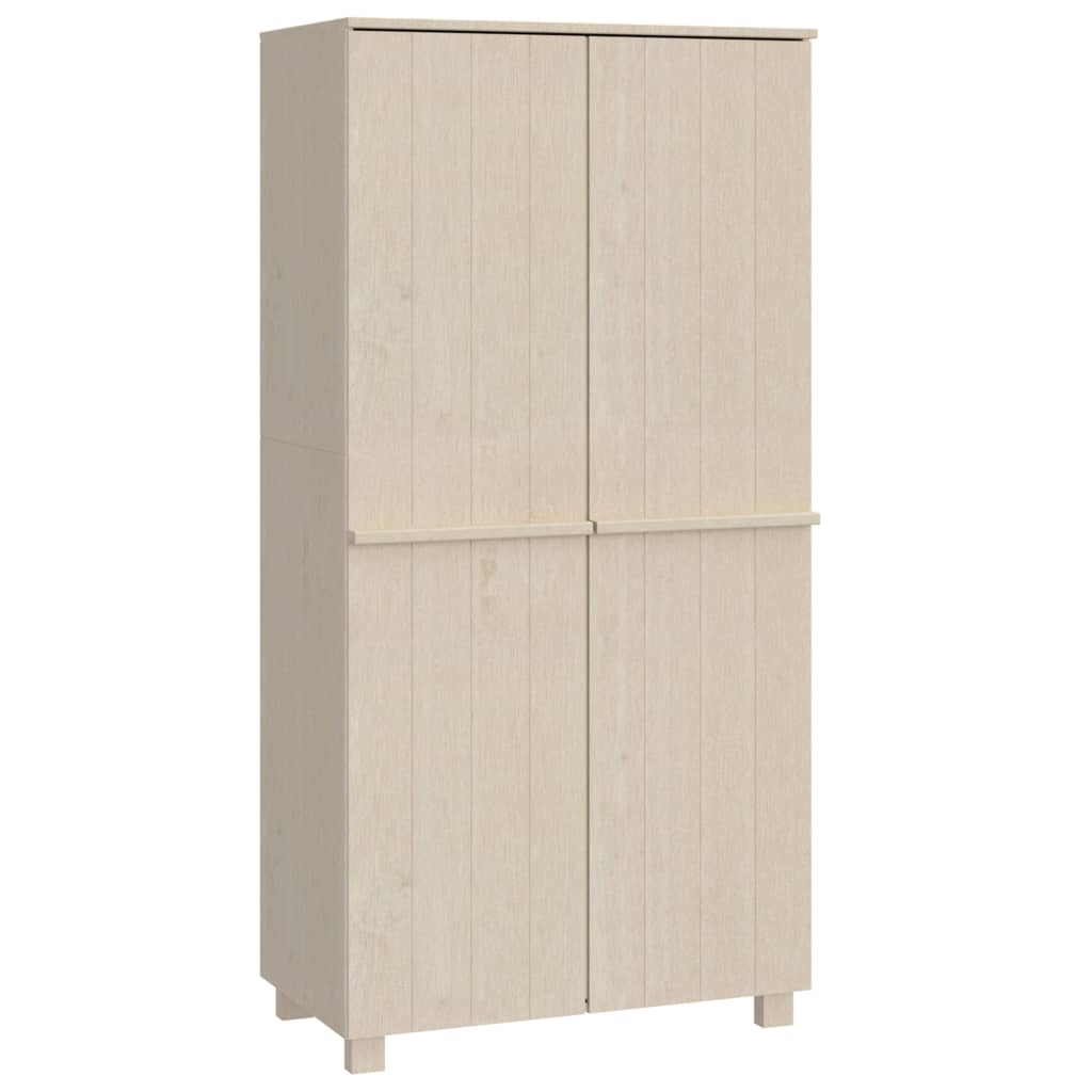 Vaatekaappi HAMAR hunajanruskea 89x50x180 cm täysi mänty - Sisustajankoti.fi