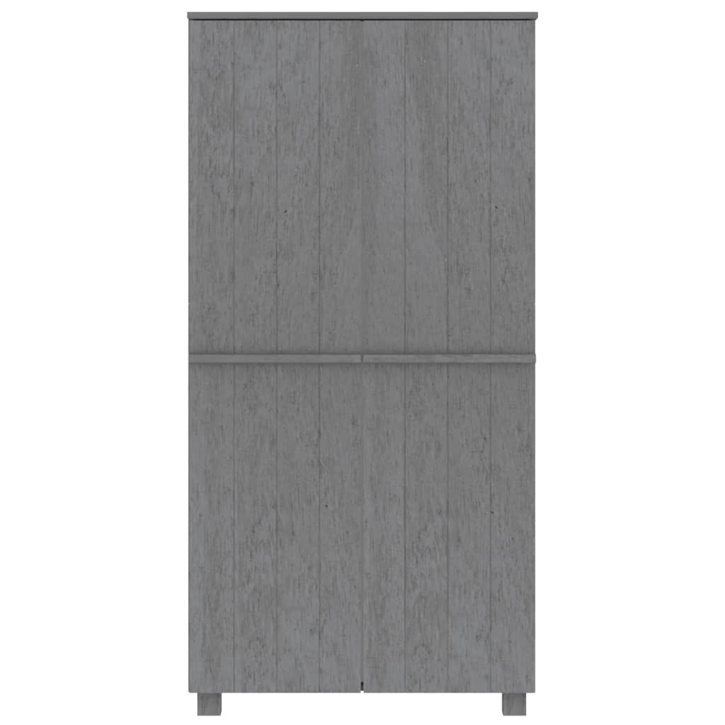 Vaatekaappi HAMAR tummanharmaa 89x50x180 cm täysi mänty - Sisustajankoti.fi