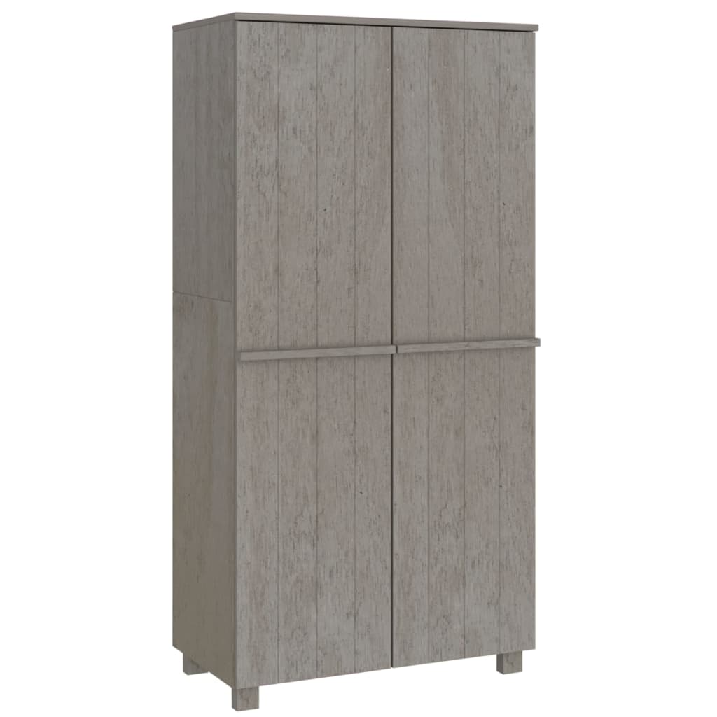 Vaatekaappi HAMAR vaaleanharmaa 89x50x180 cm täysi mänty - Sisustajankoti.fi